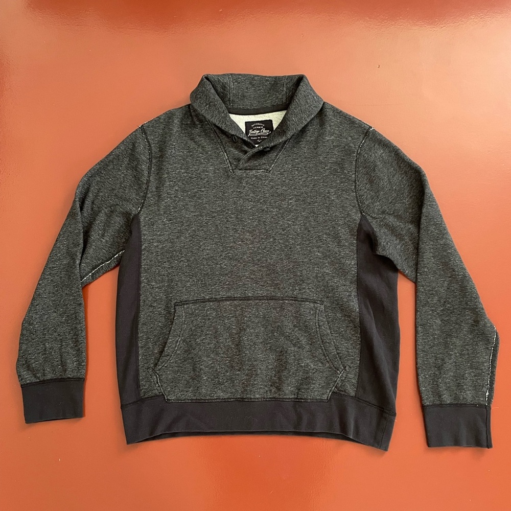 NWOT J. Crew shawl collar fleece size large